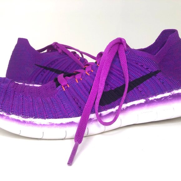 Nike Free RN Flyknit Running Shoes in Hyper Violet Sz. 7.5 - Picture 4 of 12